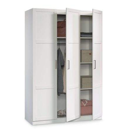 Sauder 3 Door Wardrobe Shaker, White