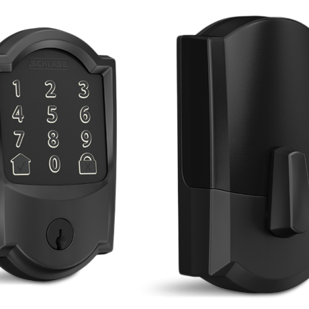 Schlage Encode Smart WiFi Deadbolt with Camelot Trim, Rated AAA Security, Matte Black