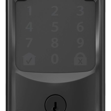 Schlage Encode Smart WiFi Deadbolt with Camelot Trim, Rated AAA Security, Matte Black