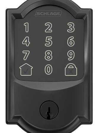 Schlage Encode Smart WiFi Deadbolt with Camelot Trim, Rated AAA Security, Matte Black