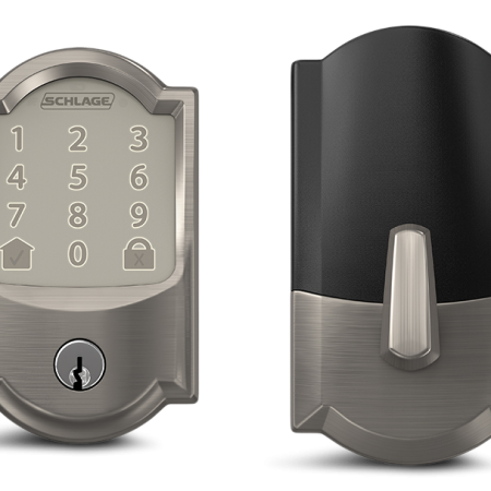 Schlage Encode Smart WiFi Deadbolt with Camelot Trim, Rated AAA Security, Satin Nickel