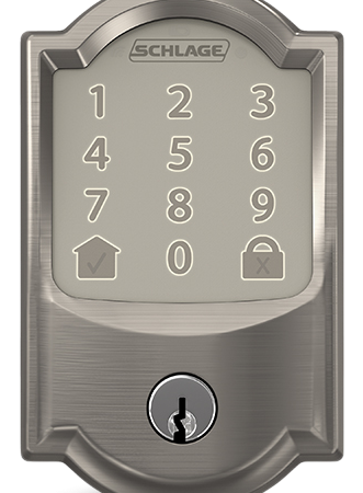 Schlage Encode Smart WiFi Deadbolt with Camelot Trim, Rated AAA Security, Satin Nickel