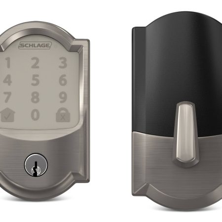 Schlage Encode Smart WiFi Deadbolt with Camelot Trim, Rated AAA Security, Satin Nickel