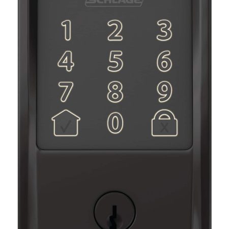 Schlage Encode Smart WiFi Deadbolt with Century Trim, Rated AAA Security, Matte Black