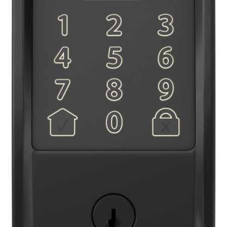 Schlage Encode Smart WiFi Deadbolt with Century Trim, Rated AAA Security, Matte Black