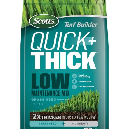 Scotts Turf Builder Quick+ Thick Low Maintenance Grass Seed Mix, 12-0-0, 1.2-kg