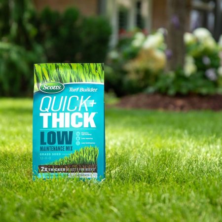 Scotts Turf Builder Quick+ Thick Low Maintenance Grass Seed Mix, 12-0-0, 1.2-kg