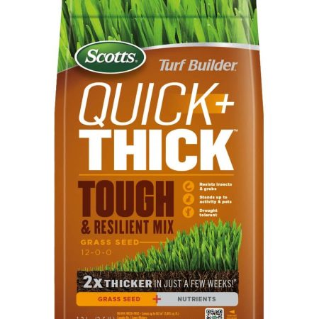 Scotts Turf Builder Quick+ Thick Tough & Resilient Grass Seed Mix, 12-0-0, 1.2-kg