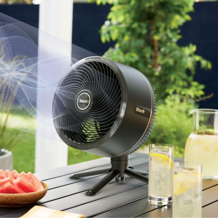 Shark FlexBreeze Fan with InstaCool Mist Attachment, Cordless & Corded, Outdoor & Indoor, Pedestal to Tabletop, 20-hr Runtime, Black