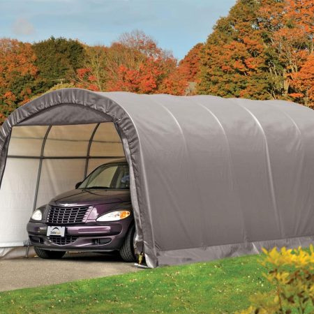 ShelterLogic Garage-in-a-Box® Round Auto Shelter, Truck/SUV Model, 12 x 20 x 8-ft