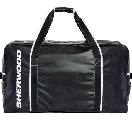 Sherwood Team Tarp Hockey Bag with Accessories/Toiletry Bag, Carry, Junior, Black, 30-in