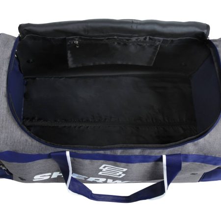 Sherwood Heavy-Duty Hockey Bag, Wheeled, Senior, Grey/Blue 38-in