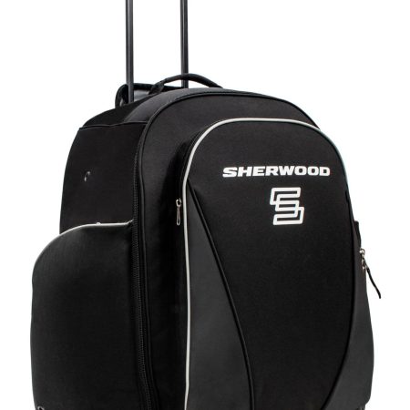 Sherwood Backpack Hockey Bag, Wheeled, Youth/Junior, Black, 25-in