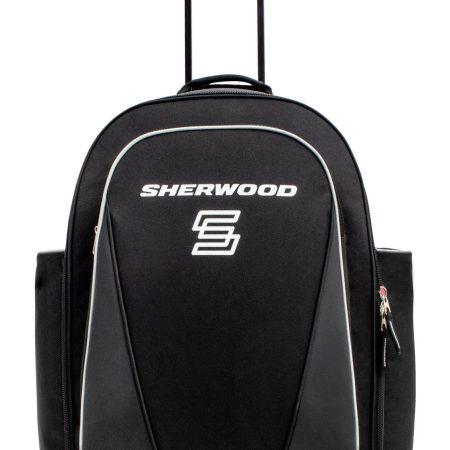 Sherwood Backpack Hockey Bag, Wheeled, Youth/Junior, Black, 25-in