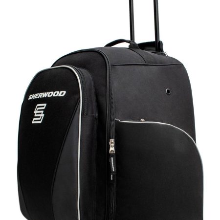 Sherwood Backpack Hockey Bag, Wheeled, Youth/Junior, Black, 25-in