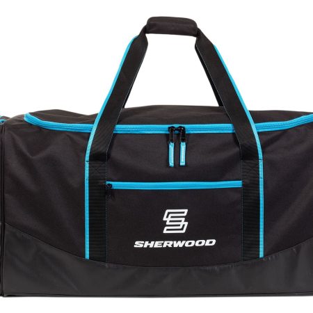 Sherwood Hockey Bag with End Pocket, Carry, Senior, Black/Blue, 38-in