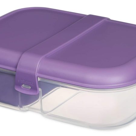 Sistema Ribbon Rectangular Plastic Lunch To Go™ Food Storage Lunch Box, 1.1-L