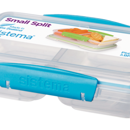 Sistema Small Split To Go Food Storage Container, BPA-Free, 350 ml (11.8 oz), Colour May Vary