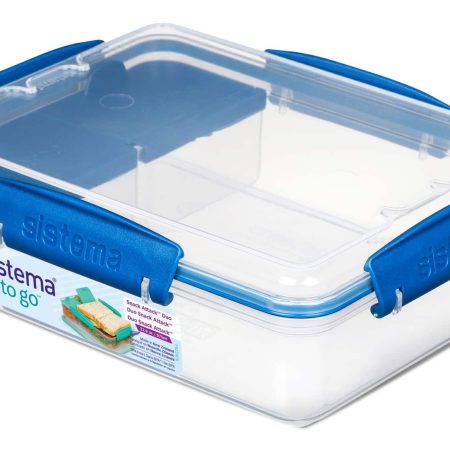 Sistema Snack Attack Duo To Go™ Plastic Food Storage Container, Fridge & Freezer Safe, 975-mL