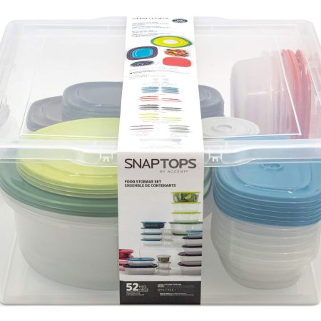 Snaptop Food Storage Container Set with Lids, Polypropylene, 52-pc