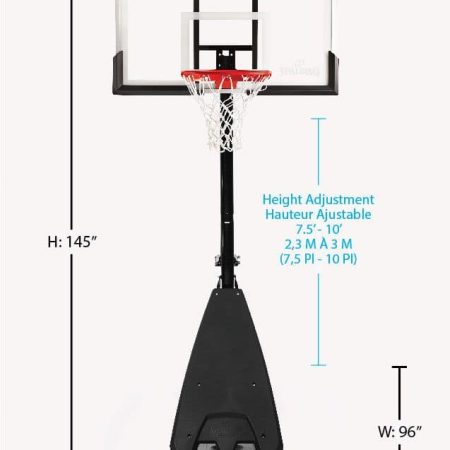 Spalding Hercules Polycarbonate Portable Basketball System, 54-in