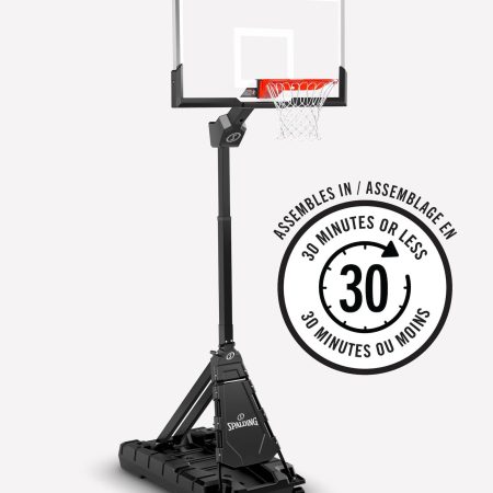 Spalding Momentous Easy Assembly Acrylic Portable Basketball Hoop System, 54-in