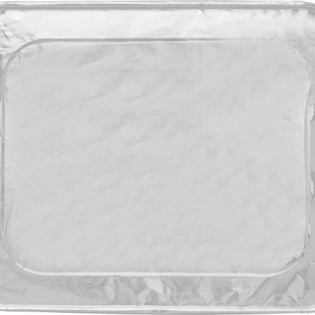 Rectangle Aluminum Foil Steam Half Lid, Silver, 13-in, for Baking/Cooking/Steaming