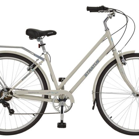 Stratus Hawthorne Adult Bike, 700C, 7-Speed, Alloy V-brakes, Grey