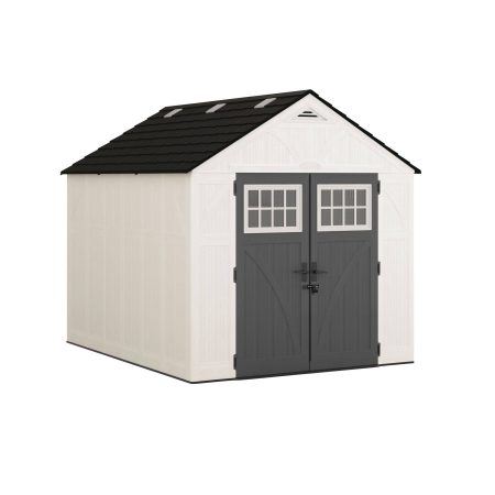 Suncast Tremont Outdoor All-Weather Storage Shed, Pad Lockable Handles, 8-ft x 10-ft