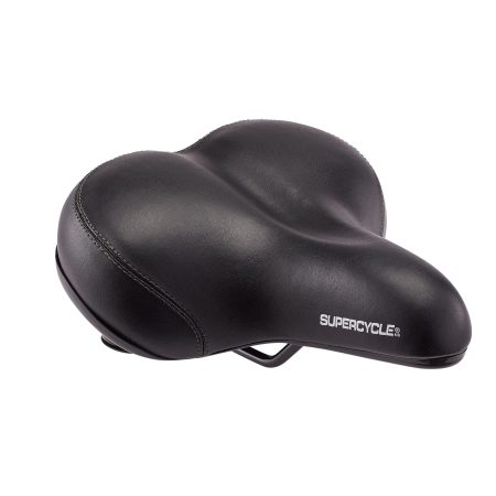 Supercycle Comfort Touring Ergonomic Full-Sized Bike Seat/Saddle, Waterproof, Black