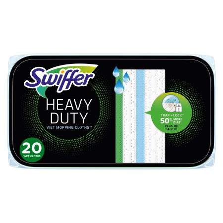 Swiffer Sweeper Heavy Duty Multi-Surface Wet Cloth Refills, Fresh Scent, 20 count