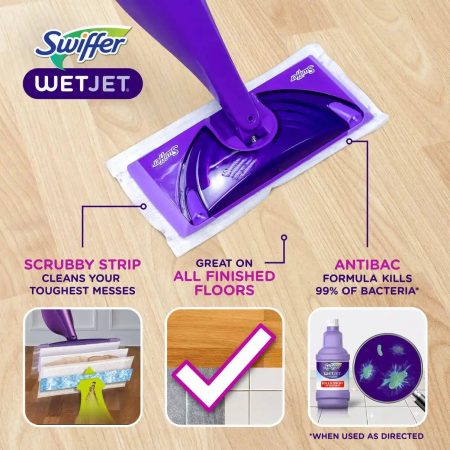 Swiffer WetJet Liquid Floor Cleaner, Lavender Vanilla & Comfort, 42.2 oz