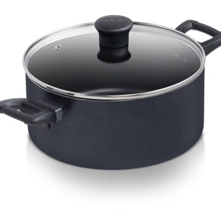 T-fal Viva Dutch Oven Non-Stick, Dishwasher & Oven Safe, Black, 5qt