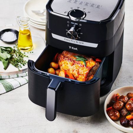 T-fal Easy Fry & Grill Precision 2-in-1 Air Fryer w/ Extra Crisp Technology, Black, 4.2L