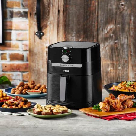 T-fal Easy Fry & Grill Precision 2-in-1 Air Fryer w/ Extra Crisp Technology, Black, 4.2L