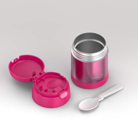 Thermos® Stainless Steel Food Jar Vaccum Insulated with Spoon, Pink, 295-mL