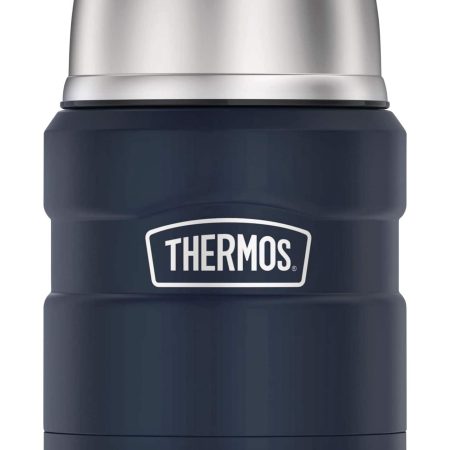 Thermos® Stainless Steel Food Jar Vaccum Insulated with Spoon and Bowl, Assorted Colours, 470-mL