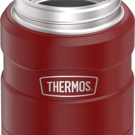 Thermos® Stainless Steel Food Jar Vaccum Insulated with Spoon and Bowl, Assorted Colours, 470-mL