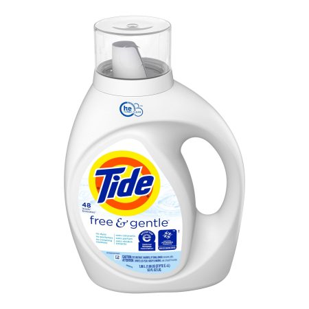 Tide Free & Gentle Liquid Laundry Detergent, 48 loads 69 fl oz