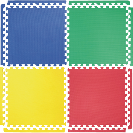 For Living Reversible Foam Tiles for Kids, 4-pk, 24-in x 24-in