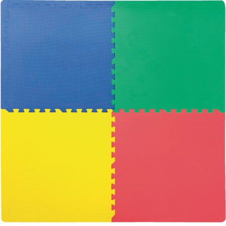 For Living Reversible Foam Tiles for Kids, 4-pk, 24-in x 24-in