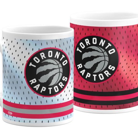 Toronto Raptors Jersey Ceramic Coffee Mug Set For NBA Basketball Fans/Collectors, 11-oz, 2-pk