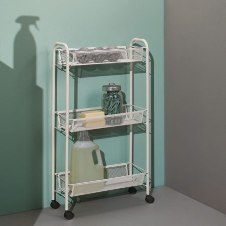 Type A 3-Tier Mesh Wire Slim Storage Cart