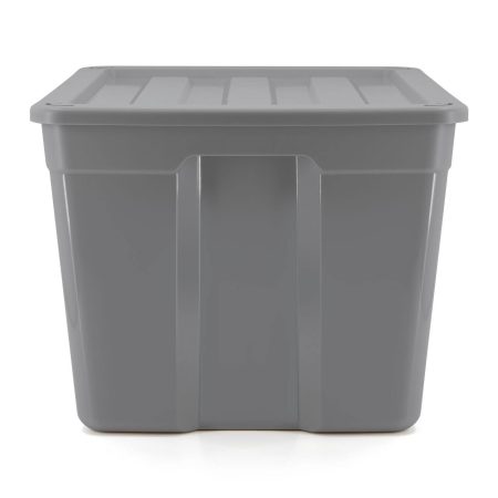 type A Solid Storage Tote with Wheels, 80-L