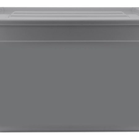 type A Solid Storage Tote with Wheels, 80-L