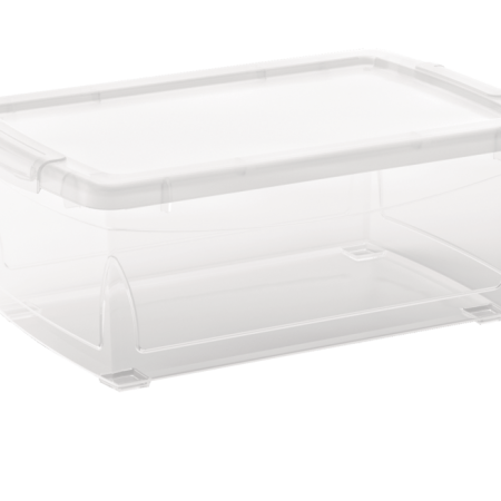 type A Clarity Transparent Storage Box with Lid, 15-L