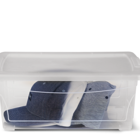 type A Clarity Transparent Storage Box with Lid, 15-L