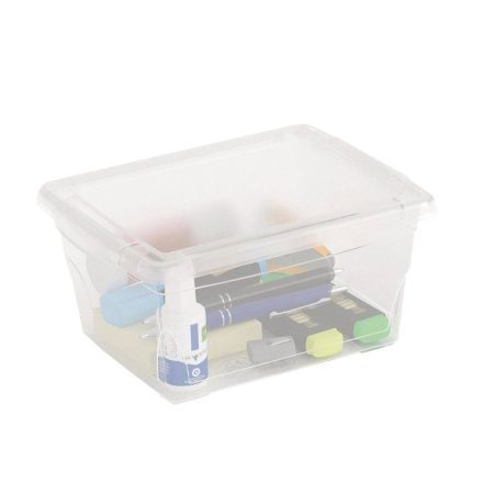 type A Clarity Transparent Storage Box with Lid, 2-L