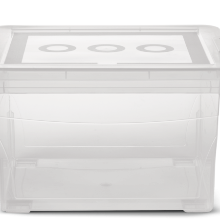 type A Clarity Transparent Storage Box with Lid, 32-L