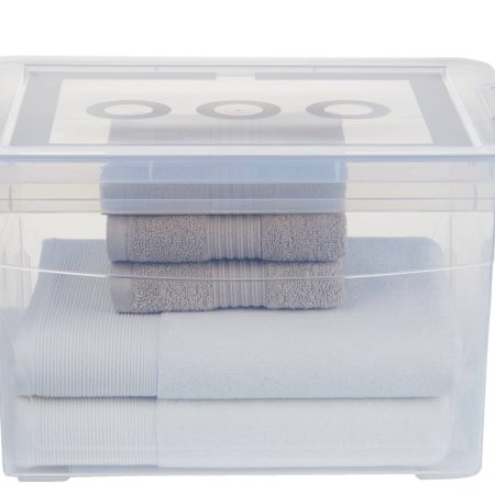 type A Clarity Transparent Storage Box with Lid, 32-L